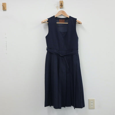 【中古】東京都 亀戸中学校 女子制服 3点（セーラー服・ジャンパースカート）sf014990