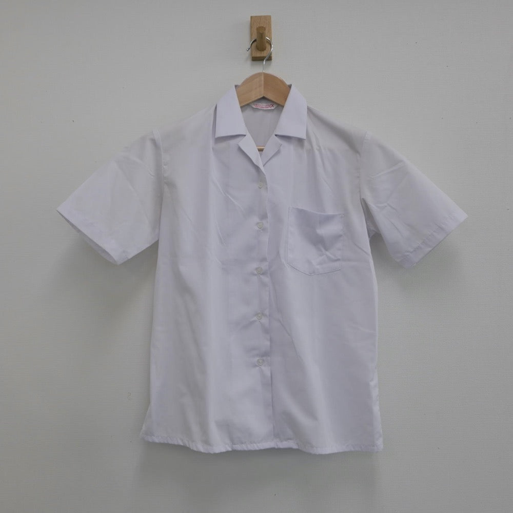 【中古】福岡県 和白中学校 女子制服 2点（シャツ・ジャンパースカート）sf014992