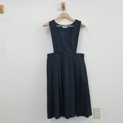 【中古】福岡県 和白中学校 女子制服 2点（シャツ・ジャンパースカート）sf014992