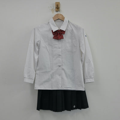 【中古】埼玉県 羽生実業高等学校 女子制服 3点（シャツ・スカート）sf014993