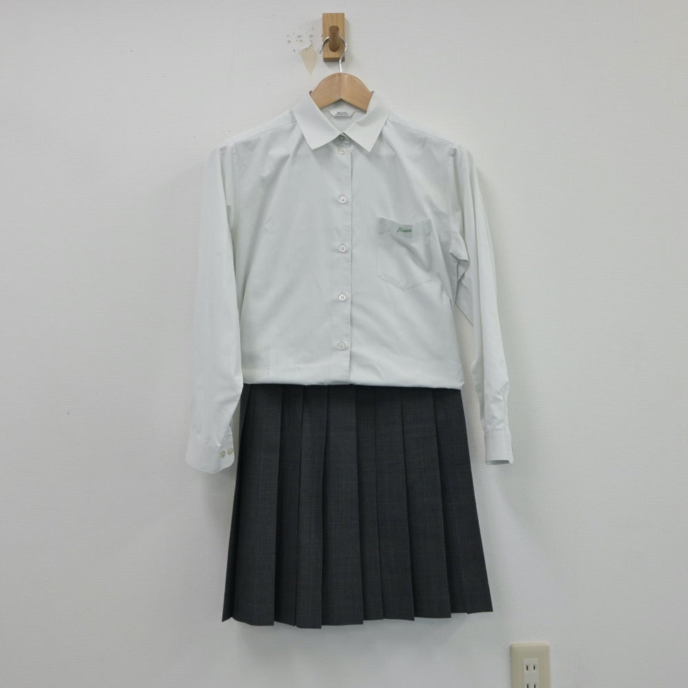 【中古】徳島県 城南高等学校 女子制服 3点（シャツ・ニットベスト・スカート）sf014999