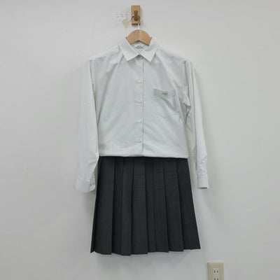 【中古】徳島県 城南高等学校 女子制服 3点（シャツ・ニットベスト・スカート）sf014999