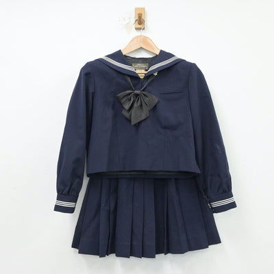 【中古】東京都 小松川高等学校 女子制服 3点（セーラー服・スカート）sf015005