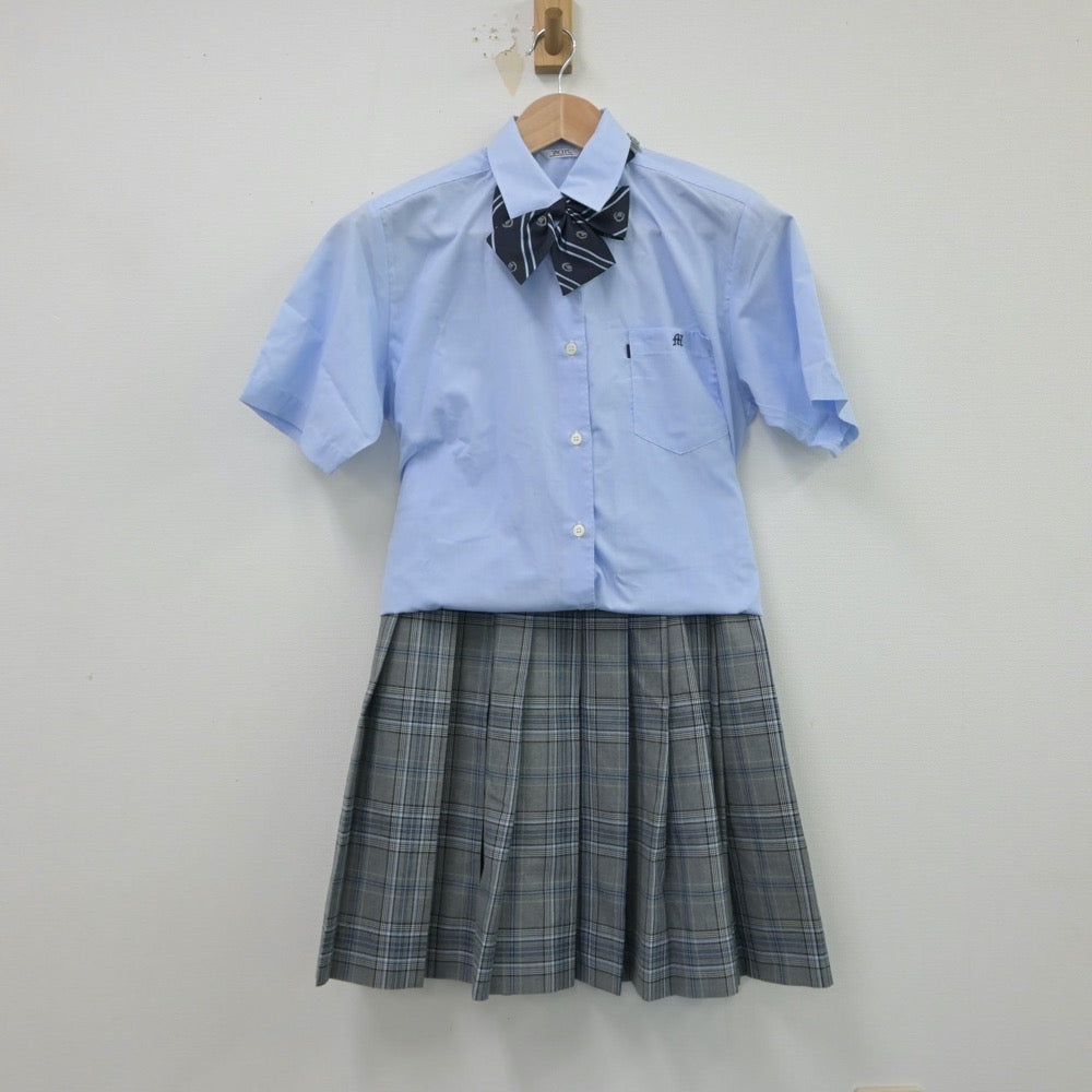 中古制服】東京都 目黒学院高等学校 女子制服 5点（シャツ・ニット