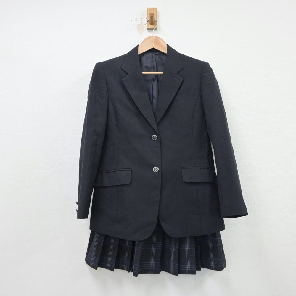 【中古】東京都 目黒学院高等学校 女子制服 4点（ブレザー・ニット・スカート）sf015013