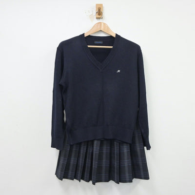 【中古】東京都 目黒学院高等学校 女子制服 4点（ブレザー・ニット・スカート）sf015013