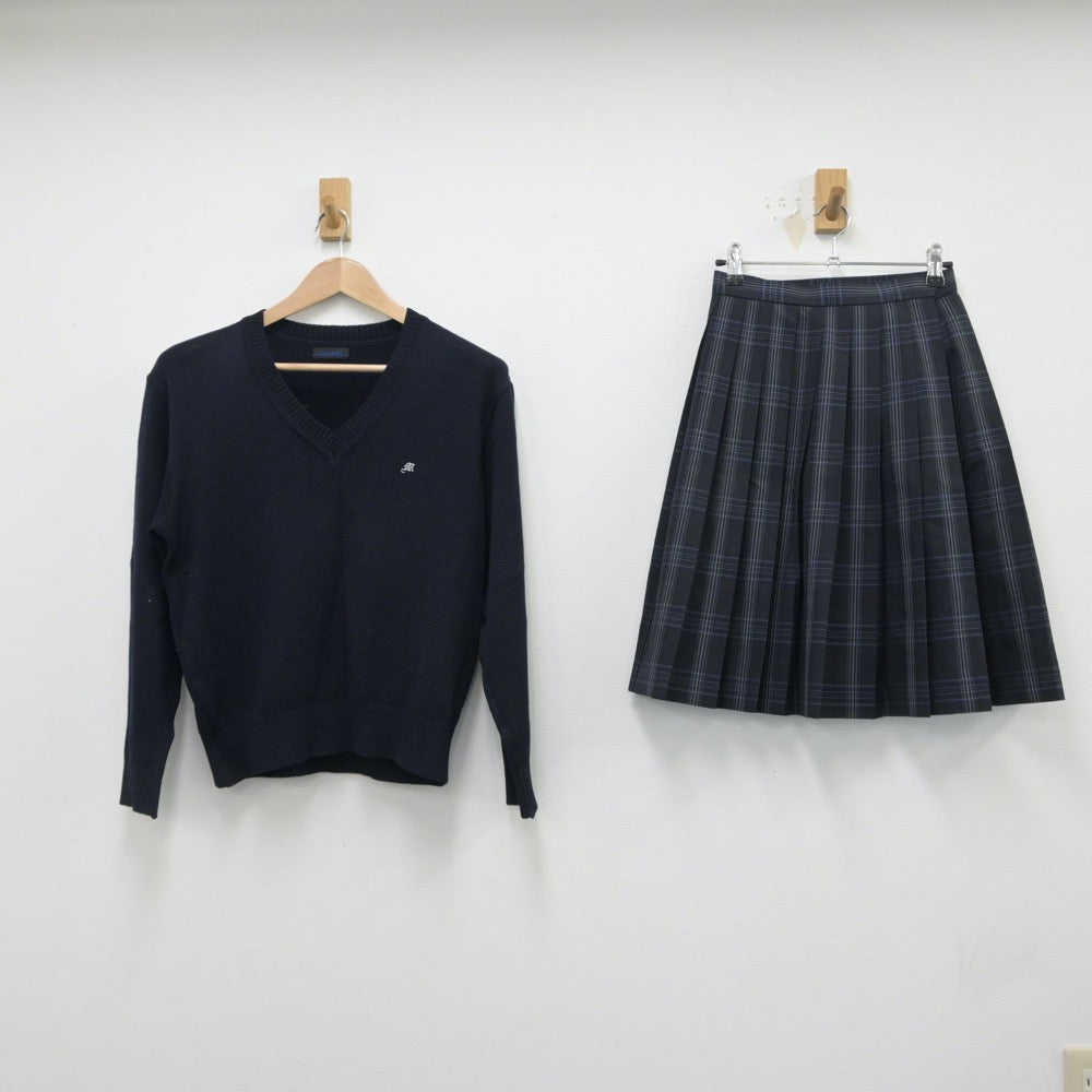 【中古】東京都 目黒学院高等学校 女子制服 4点（ブレザー・ニット・スカート）sf015013