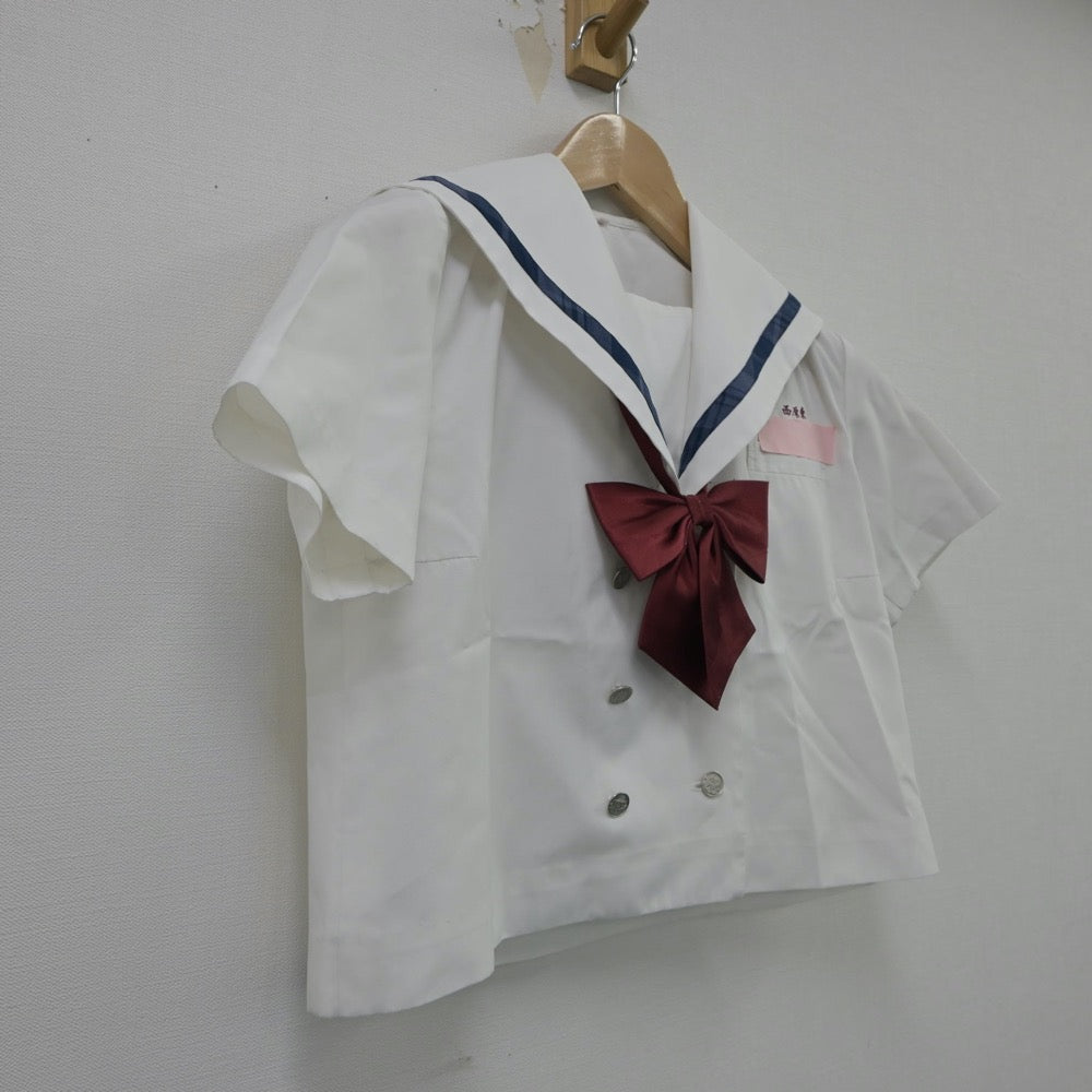 【中古】沖縄県 西原東中学校 女子制服 3点（セーラー服）sf015016