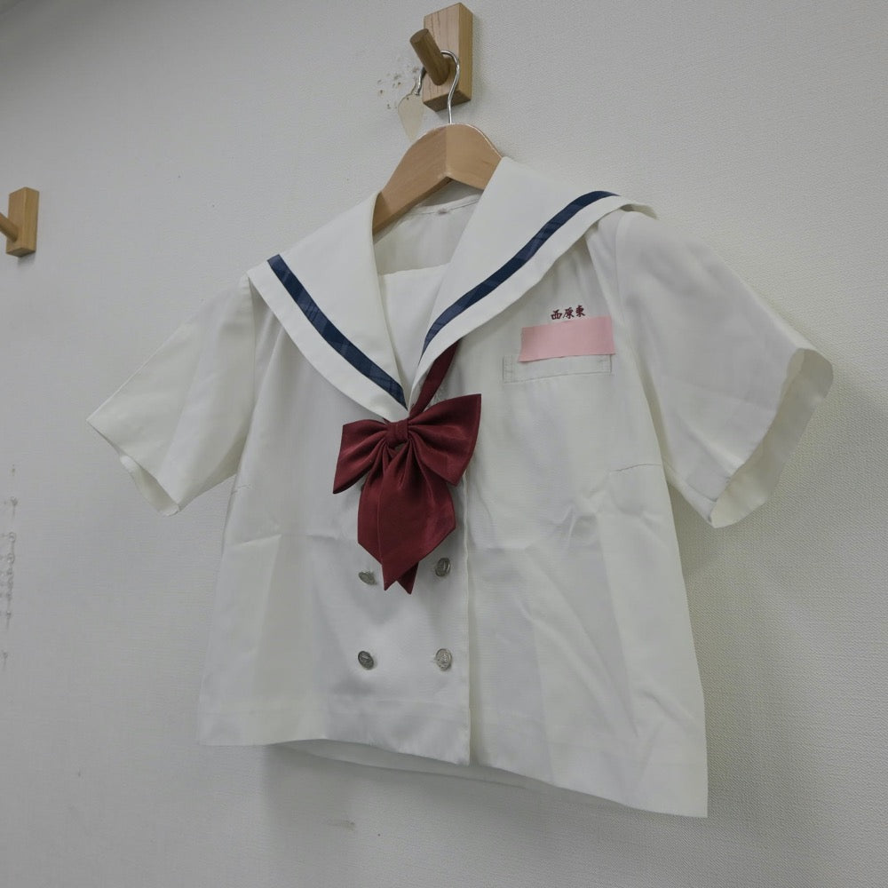 【中古】沖縄県 西原東中学校 女子制服 3点（セーラー服）sf015016