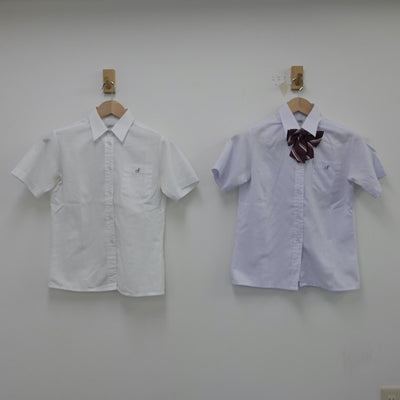 【中古】京都府 清明高等学校 女子制服 5点（シャツ・ニットベスト）sf015019