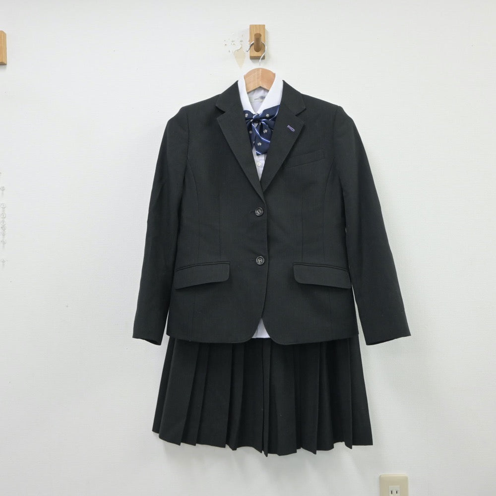 【中古】京都府 清明高等学校 女子制服 5点（ブレザー・シャツ・スカート）sf015021