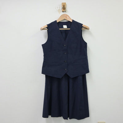 【中古】埼玉県 伊奈学園総合高等学校 女子制服 2点（ベスト・スカート）sf015024