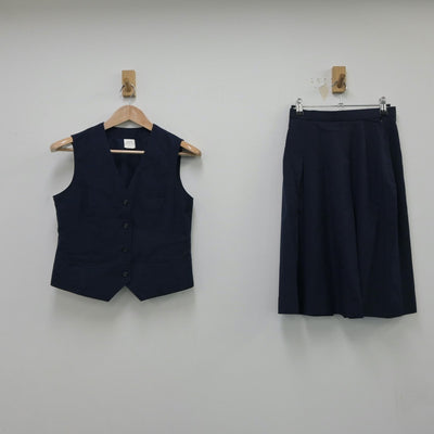 【中古】埼玉県 伊奈学園総合高等学校 女子制服 2点（ベスト・スカート）sf015024