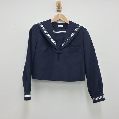 【中古】大阪府 金蘭会高等学校 女子制服 3点（セーラー服・ニット・スカート）sf015038