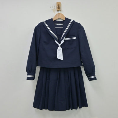 【中古】大阪府 山直中学校 女子制服 3点（セーラー服・スカート）sf015040