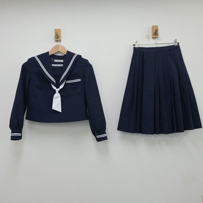 【中古】大阪府 山直中学校 女子制服 3点（セーラー服・スカート）sf015040