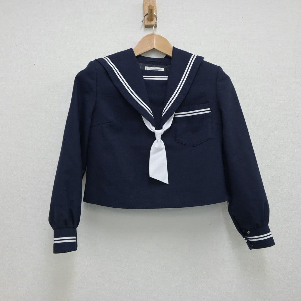 【中古】大阪府 山直中学校 女子制服 3点（セーラー服・スカート）sf015040