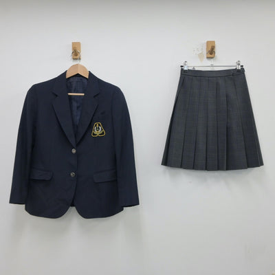 【中古】滋賀県 青山中学校 女子制服 2点（ブレザー・スカート）sf015041