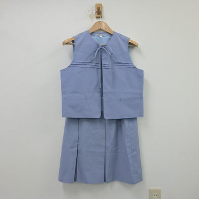 【中古】茨城県 茨城キリスト教学園中学校 女子制服 2点（ベスト・スカート）sf015043