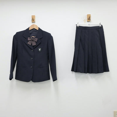 【中古】福岡県 福岡常葉高等学校 女子制服 4点（ブレザー・ベスト・スカート）sf015046