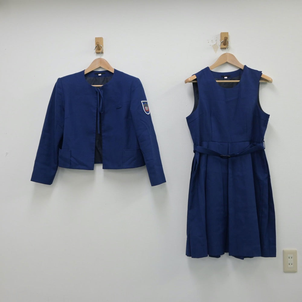 【中古】茨城県 茨城キリスト教学園中学校 女子制服 4点（ブレザー・ジャンパースカート）sf015048