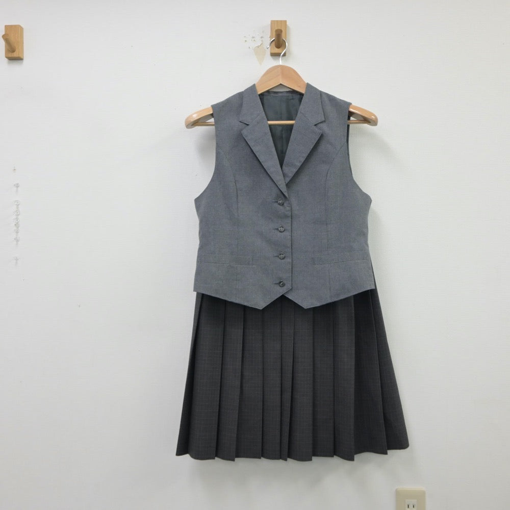【中古】北海道 札幌平岸高等学校 女子制服 3点（ブレザー・ベスト・スカート）sf015051