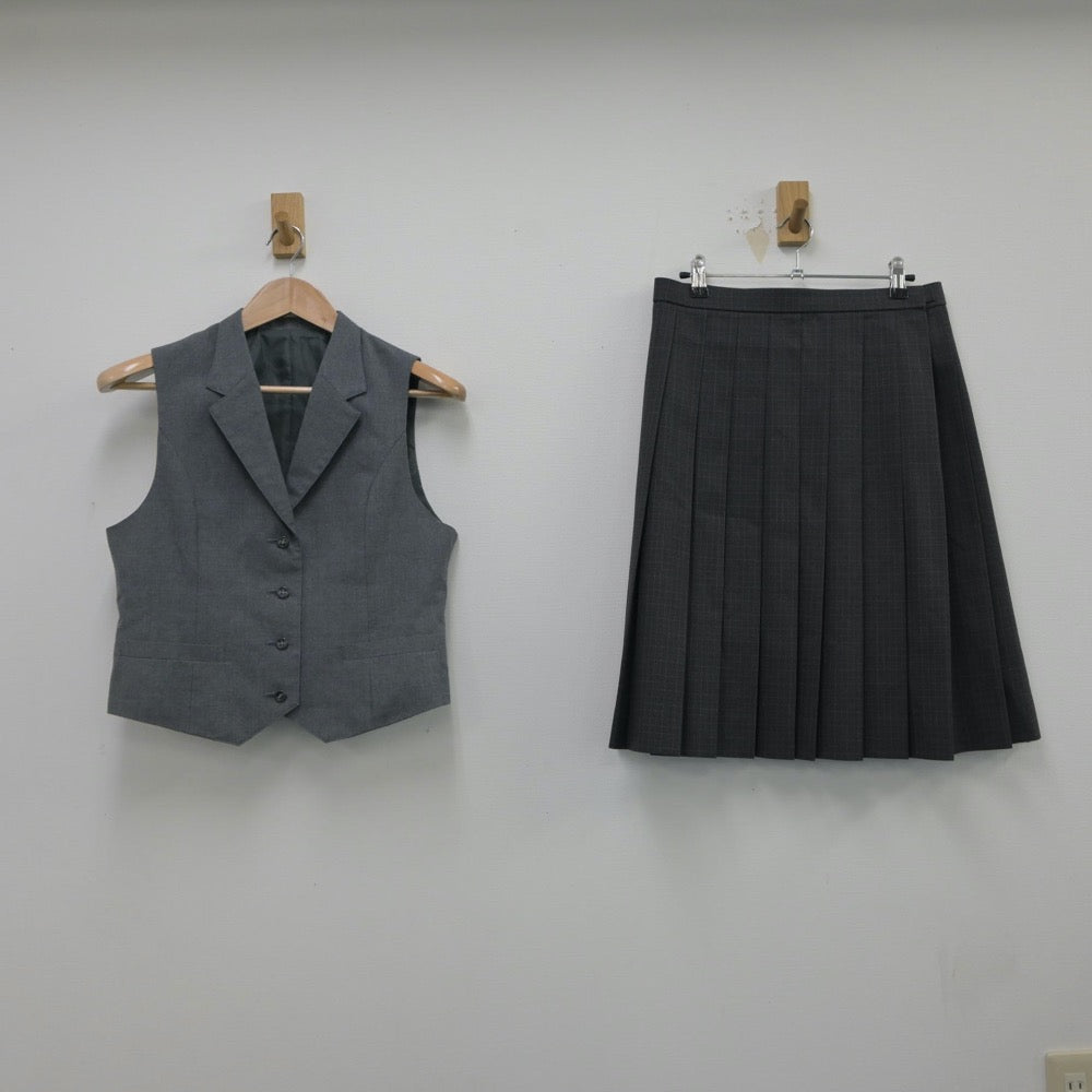 【中古】北海道 札幌平岸高等学校 女子制服 3点（ブレザー・ベスト・スカート）sf015051