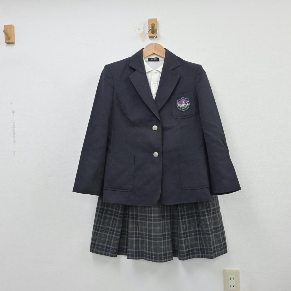 【中古】北海道 札幌市立幌東中学校 女子制服 4点（ブレザー・シャツ・ベスト・スカート）sf015054