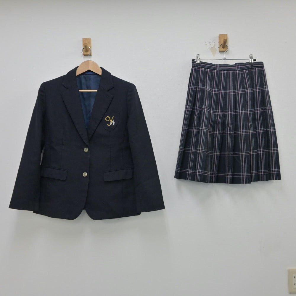 【中古】東京都 八雲学園高等学校 女子制服 3点（ブレザー・スカート・スカート）sf015055