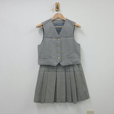 【中古】東京都 八雲学園高等学校/過去モデル 女子制服 2点（ベスト・スカート）sf015056