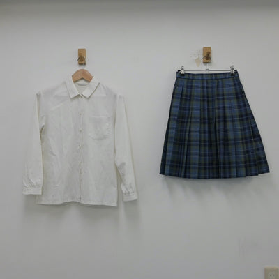 【中古】千葉県 千葉県立若松高等学校 女子制服 2点（シャツ・スカート）sf015058