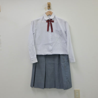 【中古】千葉県 千葉市立山王中学校 女子制服 4点（シャツ・ニット・スカート）sf015060