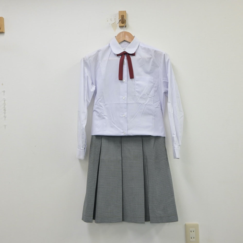 【中古】千葉県 千葉市立山王中学校 女子制服 4点（ブレザー・シャツ・スカート）sf015062