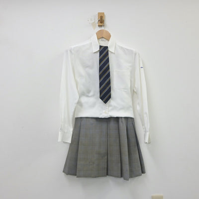 【中古】東京都 東京電機大学中学校 女子制服 5点（ブレザー・シャツ・ニット・スカート）sf015066