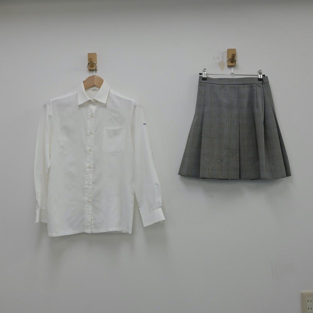 【中古】東京都 東京電機大学中学校 女子制服 5点（ブレザー・シャツ・ニット・スカート）sf015066