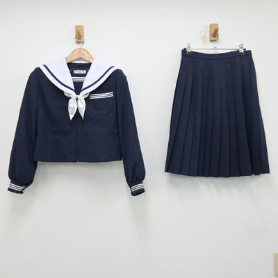 【中古】愛知県 本巣市真正中学校 女子制服 3点（セーラー服・スカート）sf015073