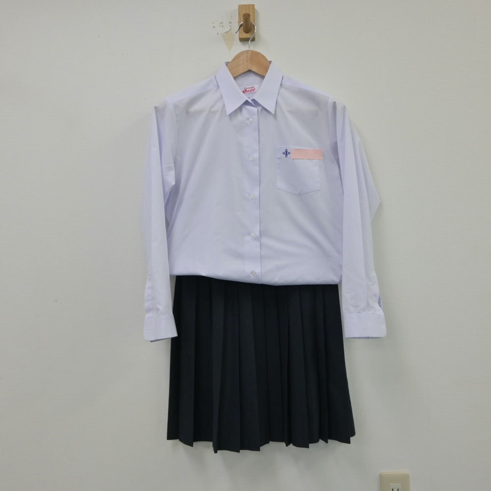 【中古】愛知県 本巣市真正中学校 女子制服 2点（シャツ・スカート）sf015074