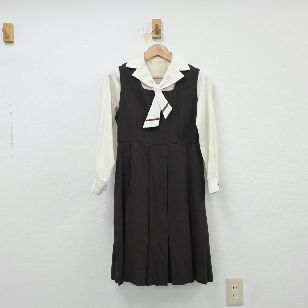 【中古】三重県 三重県立四日市商業高等学校 女子制服 4点（ブレザー・シャツ・ジャンパースカート）sf015086