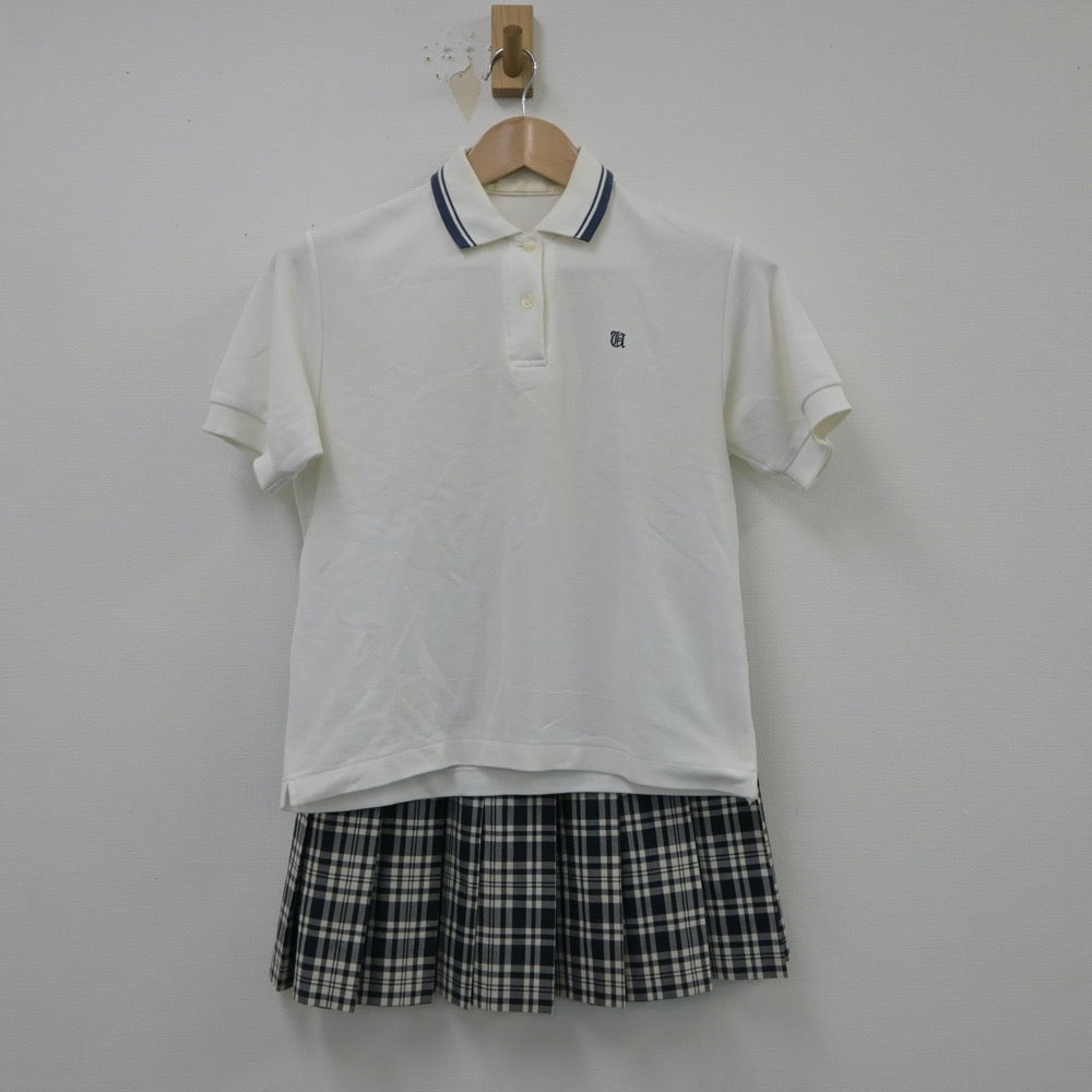 【中古】栃木県 宇都宮市立宇都宮短期大学付属高等学校 女子制服 2点（シャツ・スカート）sf015090