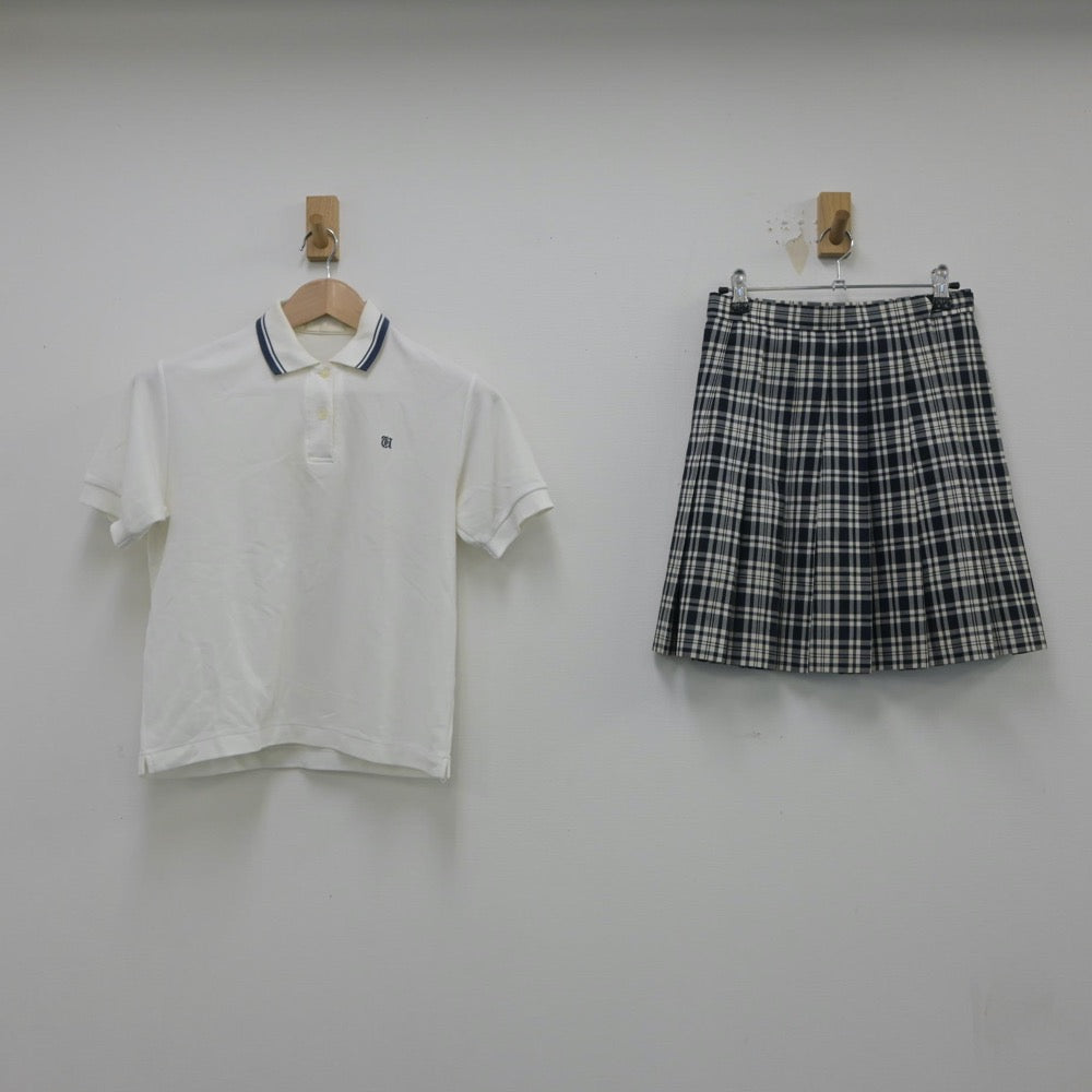 【中古】栃木県 宇都宮市立宇都宮短期大学付属高等学校 女子制服 2点（シャツ・スカート）sf015090