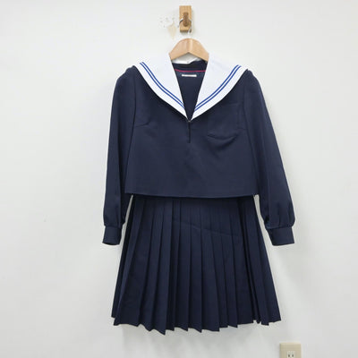 【中古】愛知県 逢妻中学校 女子制服 2点（セーラー服・スカート）sf015093