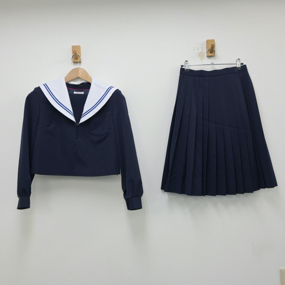 【中古】愛知県 逢妻中学校 女子制服 2点（セーラー服・スカート）sf015094