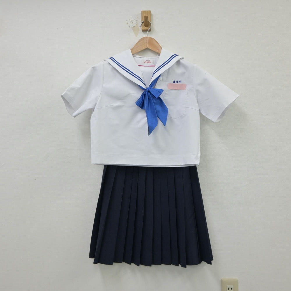 【中古】愛知県 逢妻中学校 女子制服 2点（セーラー服・スカート）sf015095