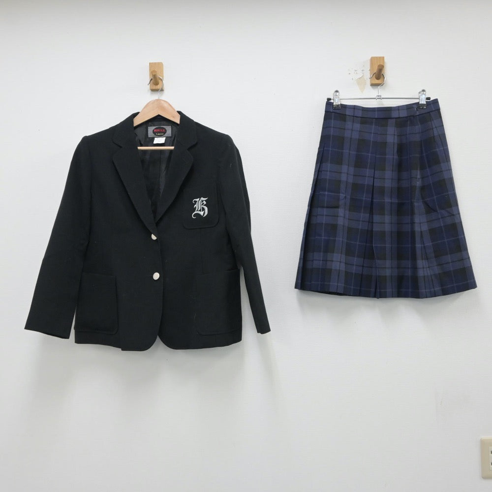 【中古】神奈川県 横浜市立東永谷中学校 女子制服 3点（ブレザー・ベスト・スカート）sf015100