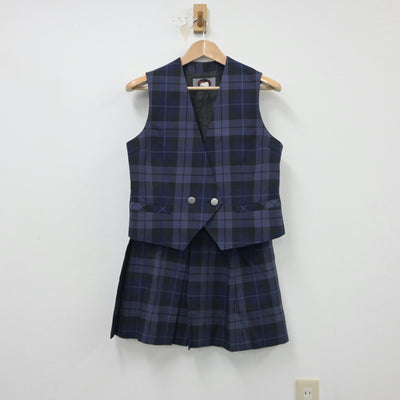 【中古】神奈川県 横浜市立東永谷中学校 女子制服 3点（ブレザー・ベスト・スカート）sf015100