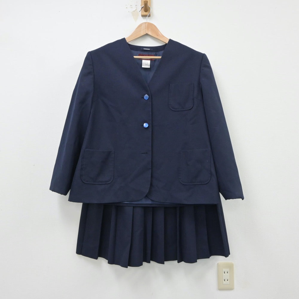 【中古】栃木県 栃木市立都賀中学校 女子制服 4点（ブレザー・ベスト・スカート・スカート）sf015102