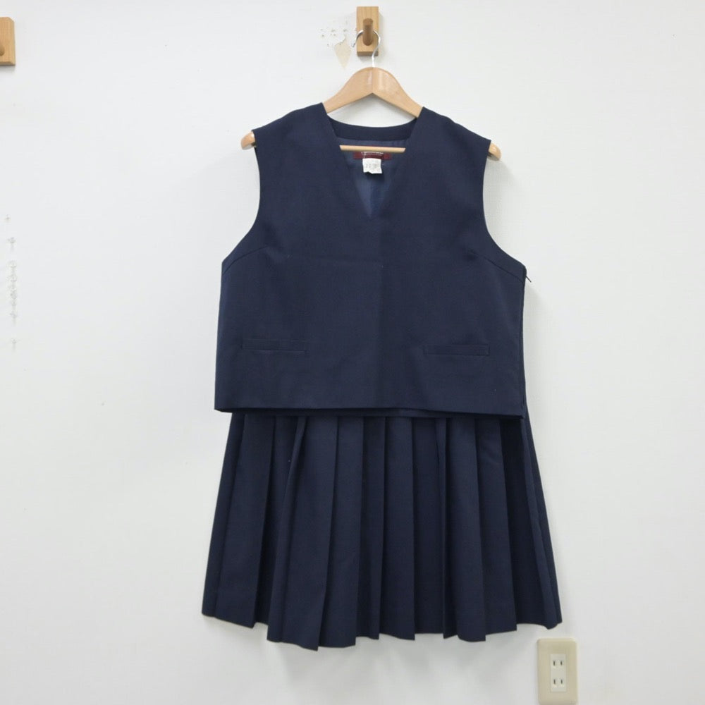 【中古】栃木県 栃木市立都賀中学校 女子制服 4点（ブレザー・ベスト・スカート・スカート）sf015102