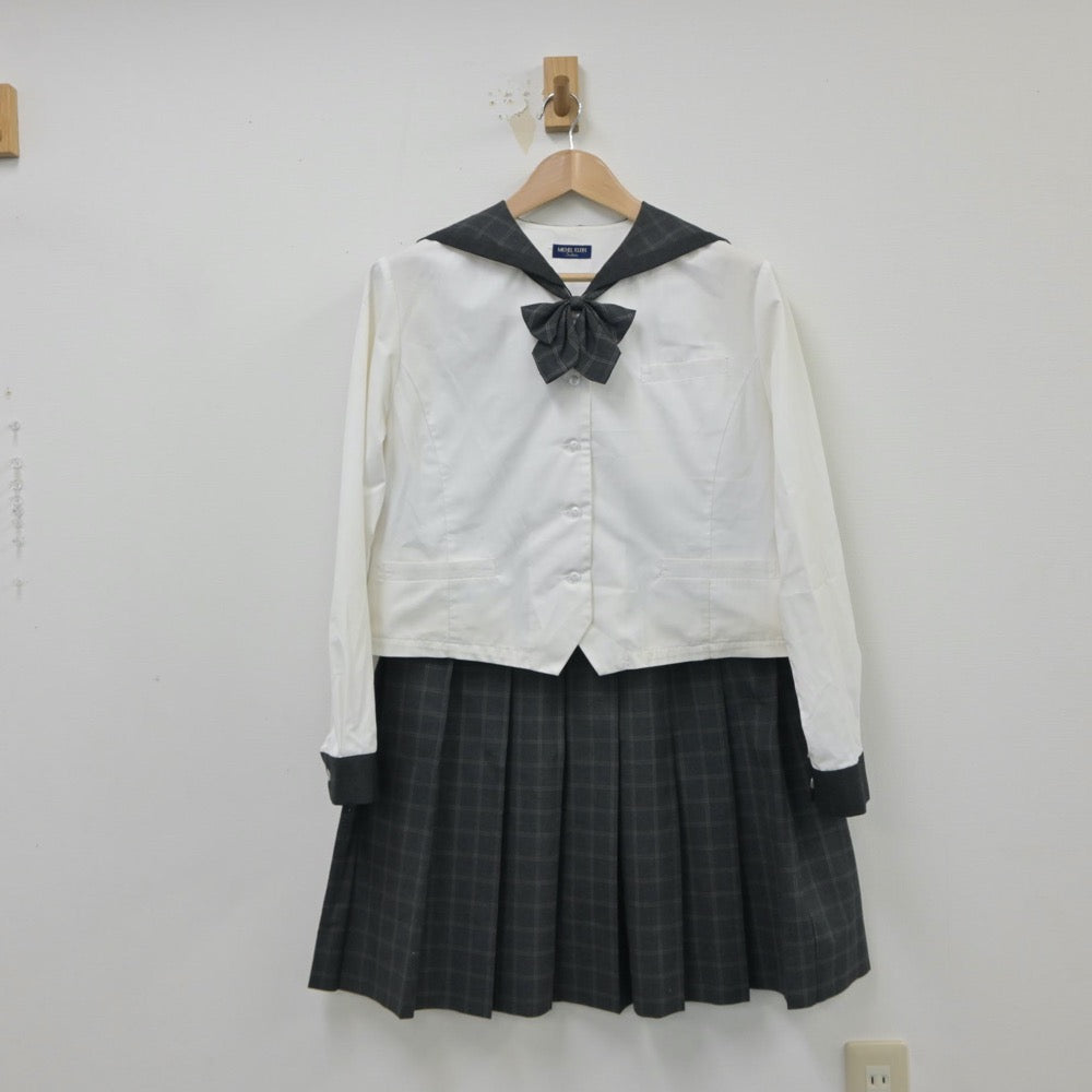 【中古】鳥取県 米子私立北高等学校 女子制服 4点（セーラー服・スカート）sf015107