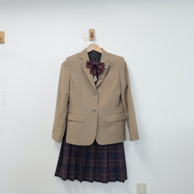 【中古】京都府 鳥羽高等学校 女子制服 3点（ブレザー・スカート）sf015117