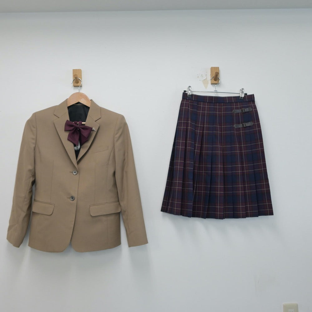 【中古】京都府 鳥羽高等学校 女子制服 3点（ブレザー・スカート）sf015117